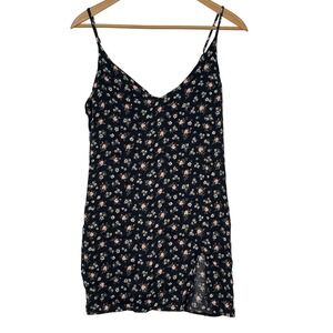 Reformation Marlowe Black Floral Sleeveless Size S Grunge 90s‎ Slip Dress
